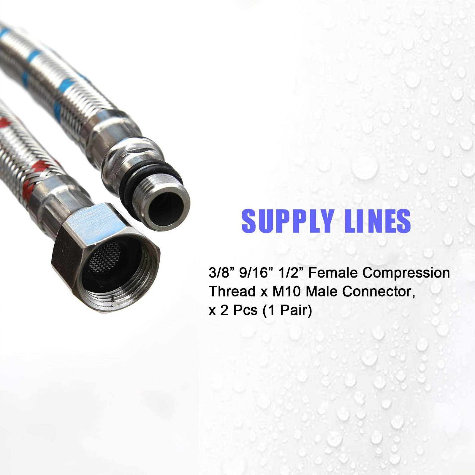 2 Piece 24-Inch Long Faucet Co - Flexible Hose Braided 리뷰 및 가격
