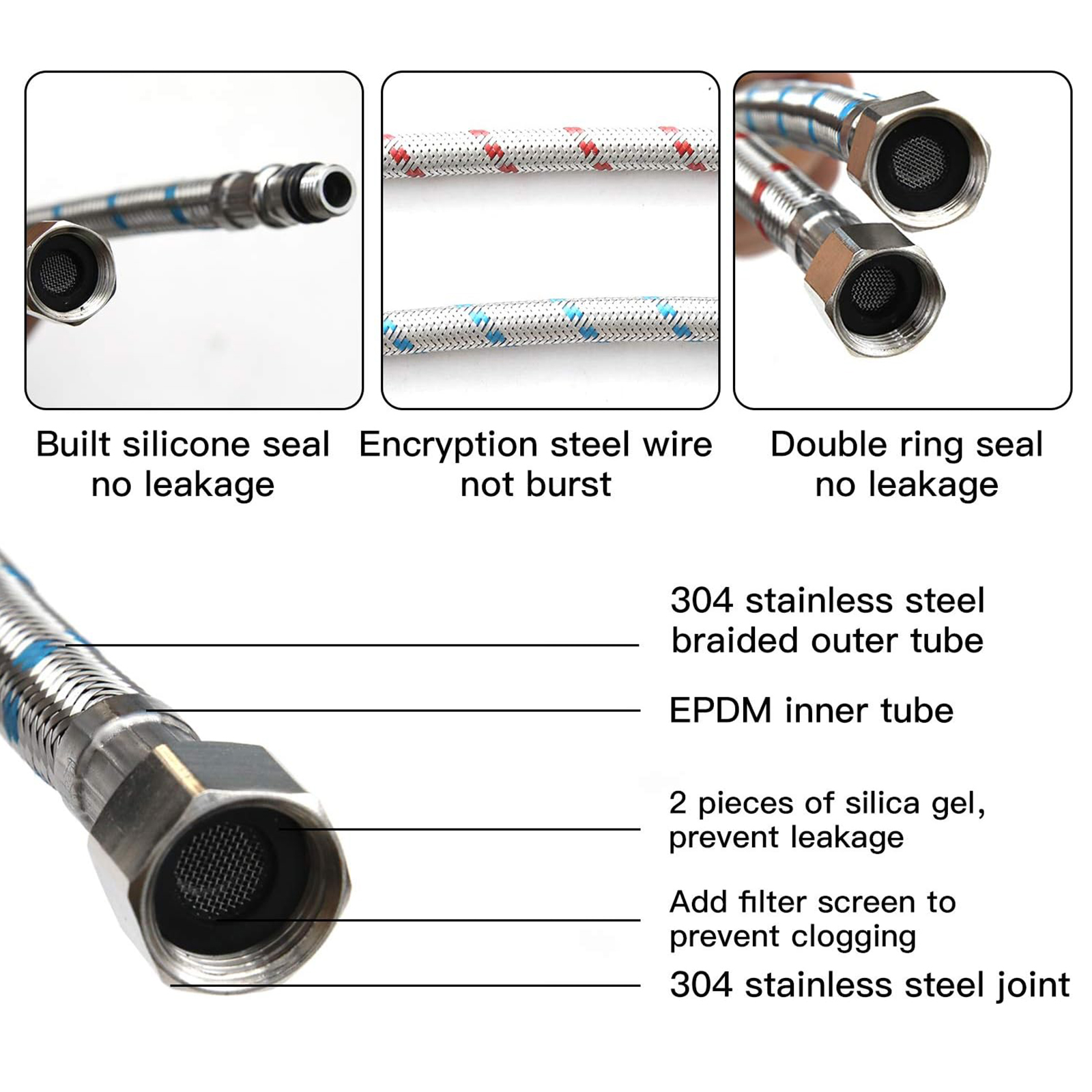 2 Piece 24-Inch Long Faucet Co - Flexible Hose Braided 리뷰 및 가격