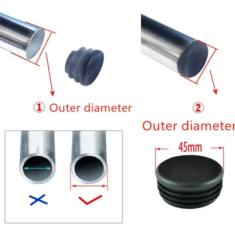Black Round Pipe Plug 10-60mm  - Plastic Pipe Clip 리뷰 및 가격