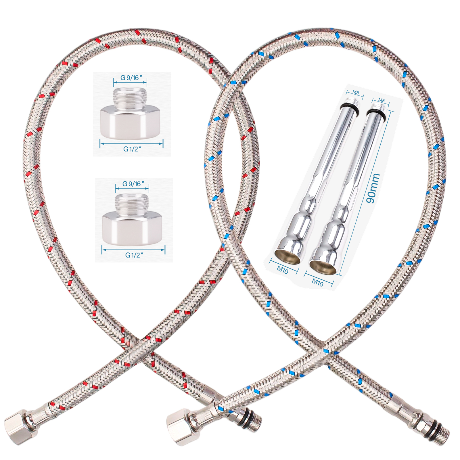 2PCS Flexible Plumbing Pipes G - Flexible Hose Braided 리뷰 및 가격