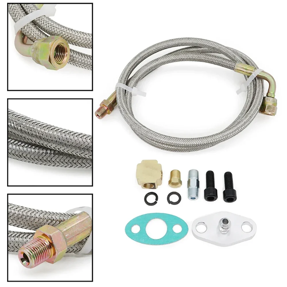 Turbo Oil Feed Line Kit Oil Re - Flexible Hose Braided 리뷰 및 가격