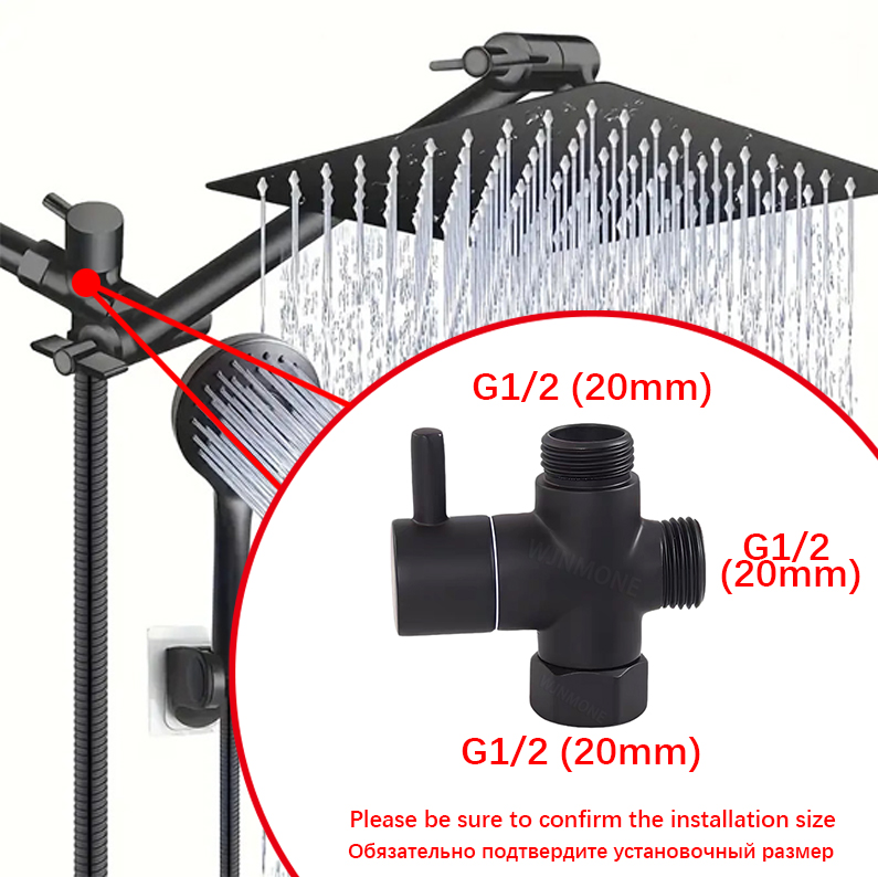 Black Silver 3 Way T-Adapter D - Shower Valve Cartridge 리뷰 및 가격