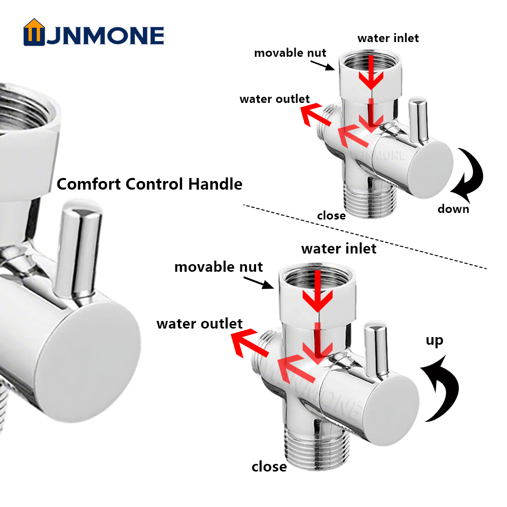 Black Silver 3 Way T-Adapter D - Shower Valve Cartridge 리뷰 및 가격